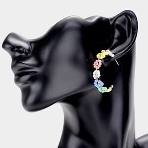 5/$25 Flower Multi Seed Beaded Earrings